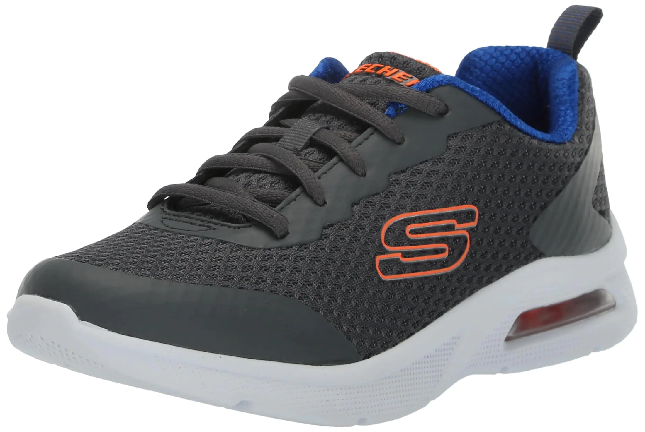Skechers Boys Microspec Max Sneaker Charcoal/Blue 11.5 Little Kid